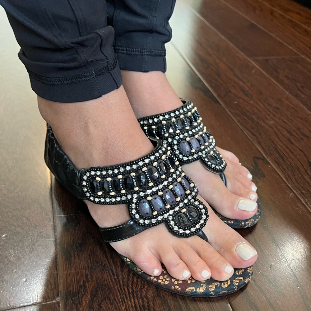 Bejeweled Sandals, Size 5 1/2 US